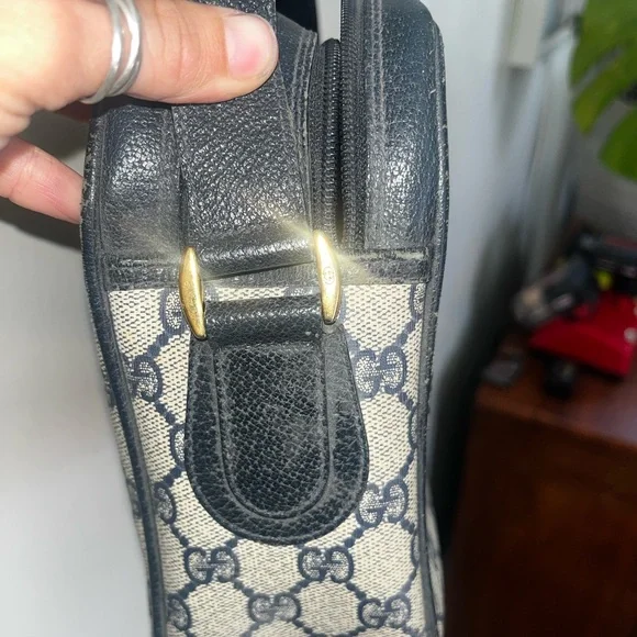 Gucci Blue and Cream Crossbody Bag - Picture 5 of 16